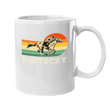 Discover Kentucky Vintage Retro Sunset Horse Racing Derby Coffee Mug
