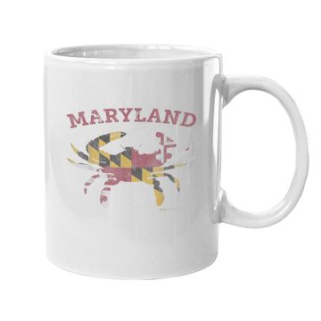 Discover Maryland State Blue Crab Pride Flag Coffee Mug