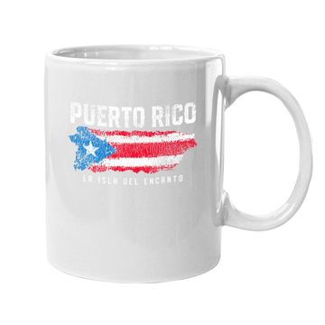 Discover Puerto Rico Island Flag Coffee Mug