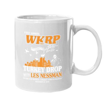 Discover First Annual Wkrp Turkey Drop Les Nessman Coffee Mug