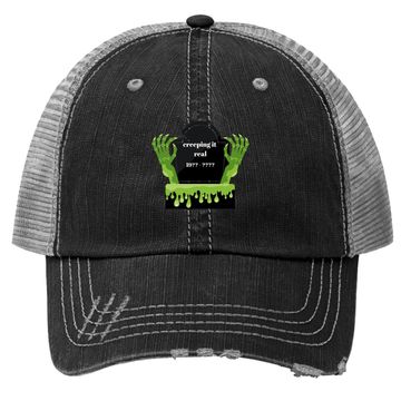 Discover Creepy Tombstone It Real Trucker Hat