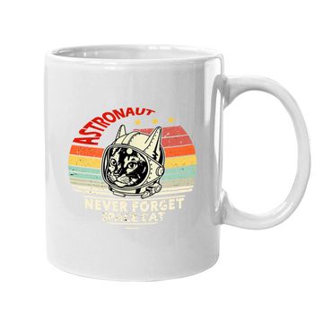 Discover Astronaut Cat Retro Space Cat Coffee Mug