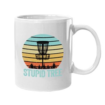 Discover Disc Golf Funny Stupid Tree Retro Coffee Mug
