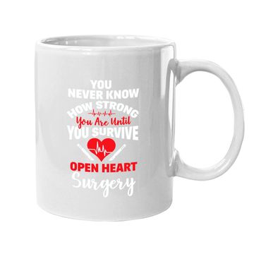 Discover I Survived Open Heart Surgery Bypass Survivor Recovery Gift Coffee Mug