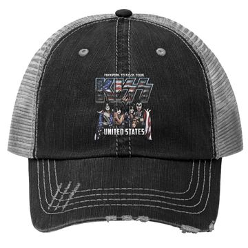Discover Kiss Rock Band Trucker Hat