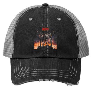 Discover Kiss Rock Band Trucker Hat