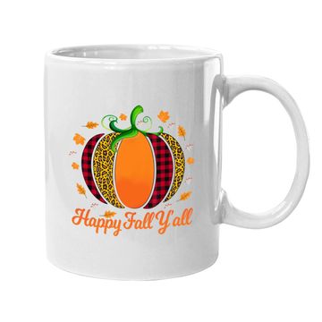 Discover Happy Fall Y'all Pumpkin Leopard Cute Autumn Coffee Mug