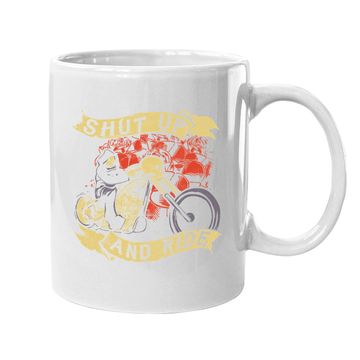 Discover Shut Up Ride Skull Motorcycle Biker Halloween Coffee Mug