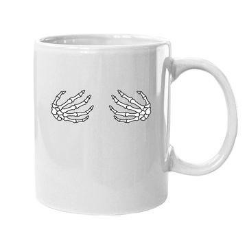 Discover Halloween Boob Skeleton Hand Coffee Mug