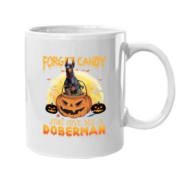 Discover Candy Pumpkin Doberman Dog Coffee Mug