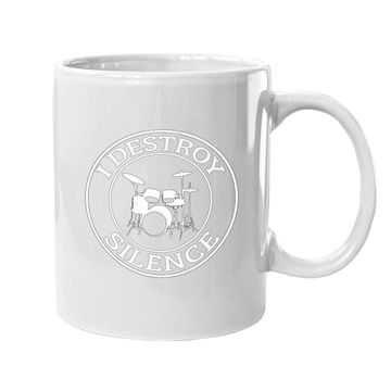 Discover Drummer I Destroy Silence Drums Coffee Mug