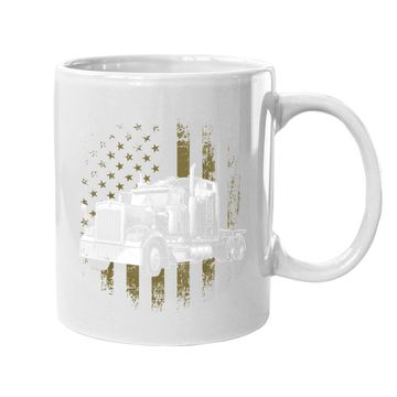 Discover Truck Driver American Flag Coffee Mug