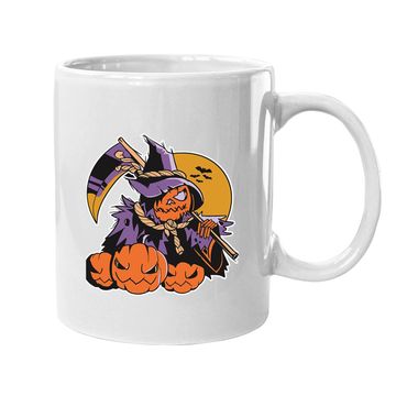 Discover Spooky Pumpkin Head Scarecrow Classic Coffee Mug