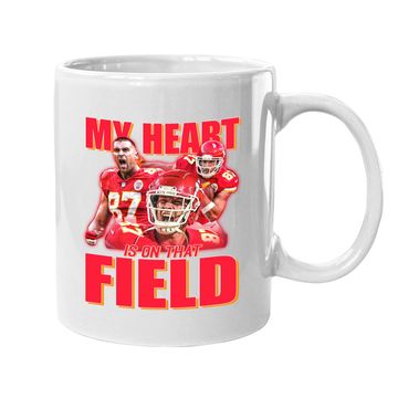 Discover Travis Kelce My Heart Is On That Field Coffee Mug