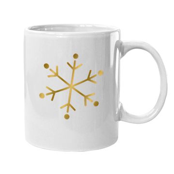 Discover Gold Snowflakes Coffee Mug