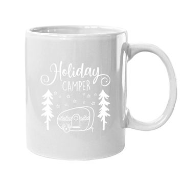 Discover Red Holiday Camper Christmas Coffee Mug