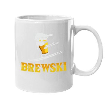 Discover Brewski Skiing Beer Coffee.  mug