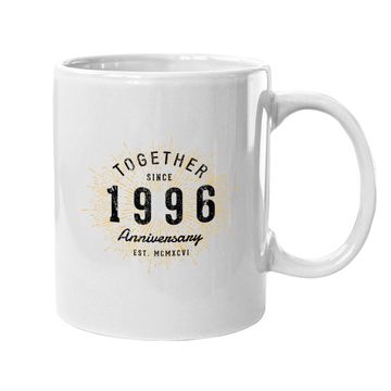 Discover 25th Anniversary Together Since 1996 Coffee.  mug