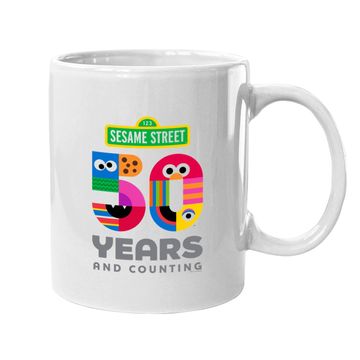 Discover Sesame Street 50 Years Logo Coffee.  mug