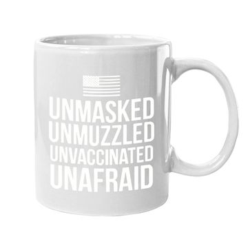Discover Unmasked Unmuzzled Unvaccinated Unafraid Coffee  mug Coffee  mug Black P