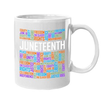 Discover Juneteenth Words Black History Afro American African Freedom Coffee  mug