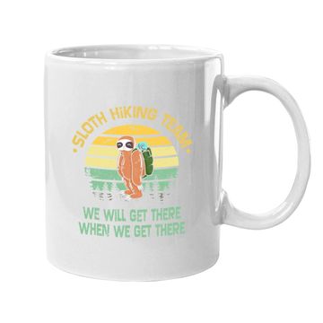 Discover Sloth Hiking Team Hiker Camper Funny Retro Coffee Mug