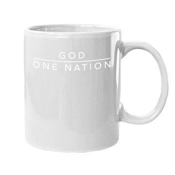 Discover One Nation Under God Line Art Patriotic Christian Coffee Mug