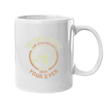 Discover Flat Earth And Stationary Vintage Conspiracy Coffee Mug