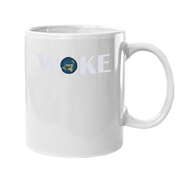 Discover Woke Coffee Mug Flat Earth Society Planet For Gift