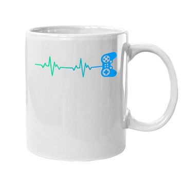 Discover Gamer Heartbeat / Cool Video Game Controller For Nerdy Gamer Coffee Mug