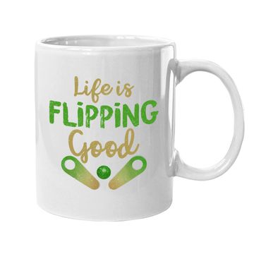 Discover Classic Retro Pinball Coffee Mug - Life Is Flipping Good Gift Coffee Mug