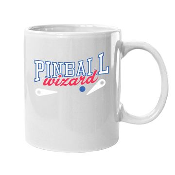 Discover Retro Pinball Wizard Print Coffee Mug Arcade Game Lover Coffee Mug