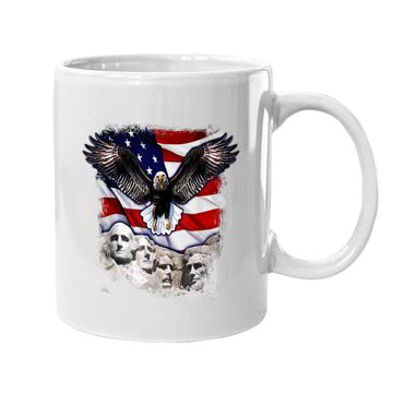 Discover 4th Of July American Bald Eagle Mount Rushmore 'merica Flag Coffee Mug