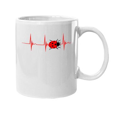Discover Ladybug Heartbeat Ekg Pulse Insects Bugs Entomology Coffee Mug