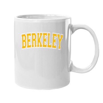 Discover Berkeley California Ca Varsity Style Amber Coffee Mug