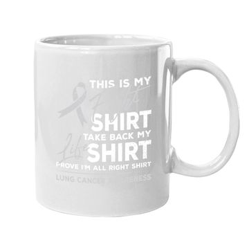 Discover This Is My Fight Coffee Mug Lung Cancer Awareness Support Ribbon Coffee Mug