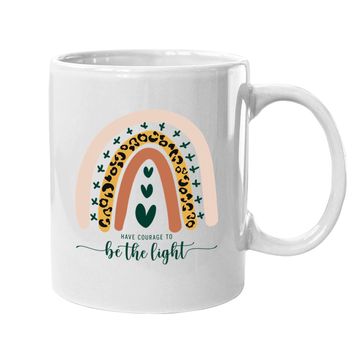 Discover Be The Light Boho Rainbow Christian Scripture Religious Coffee Mug