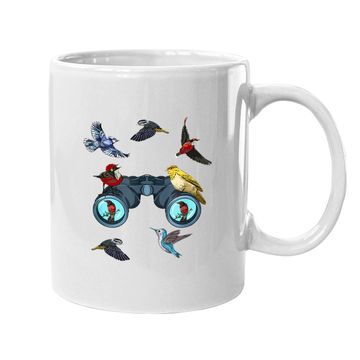 Discover Birdwatching Bird Nerd Great Bird Watcher Coffee Mug Binoculars