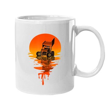 Discover Vintage Retro Style Sprint Car Racing Coffee Mug