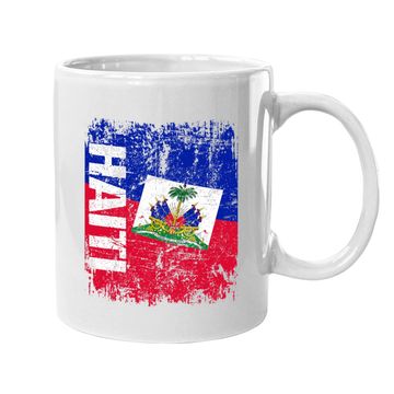 Discover Haiti Flag Vintage Distressed Coffee Mug