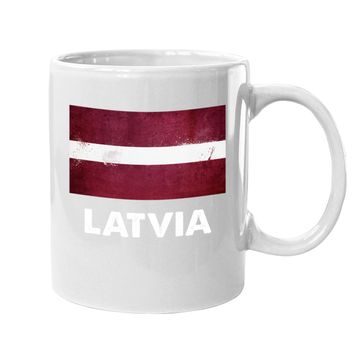 Discover Latvia Flag Coffee Mug