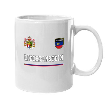 Discover Liechtenstein Flag Football Coffee Mug