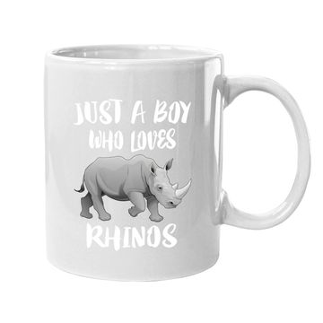 Discover Just A Boy Who Loves Rhinos Animal Coffee Mug