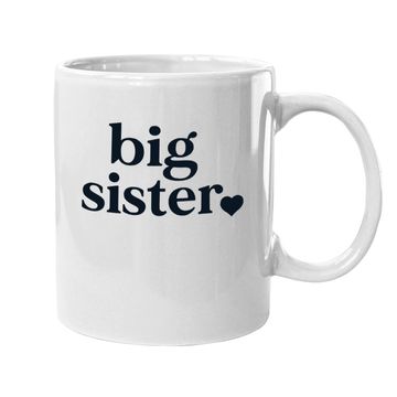 Discover Big Sister & Little Sister Sibling Reveal Announcement Coffee Mug For Girls Toddler Baby