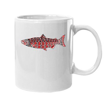 Discover Salmon Native American Indian Pacific Northwest Coast Coho Coffee Mug