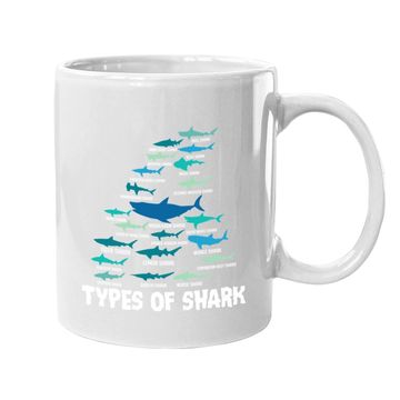 Discover Types Of Shark Megalodon Great White Nurse Shark Coffee Mug