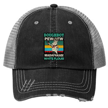 Discover Doughboy Vintage PewPew Madafakas White Flour Trucker Hats
