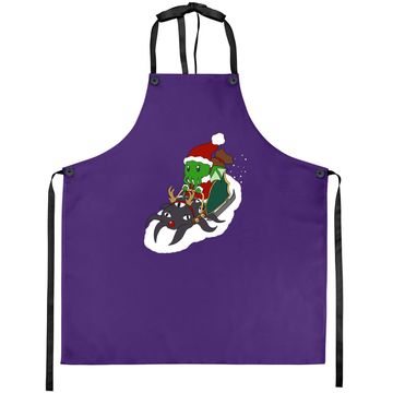 Discover Joyeux Cthulhu Christmas Riding Aprons