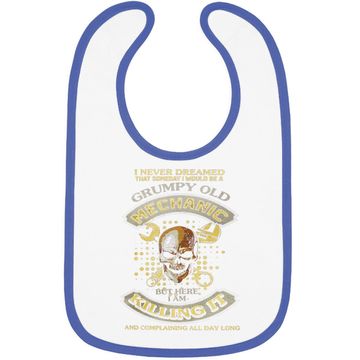 Discover I Am A Grumpy Old Mechanic Baby Bib