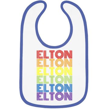 Discover Retro Style Elton Rainbow Baby Bib